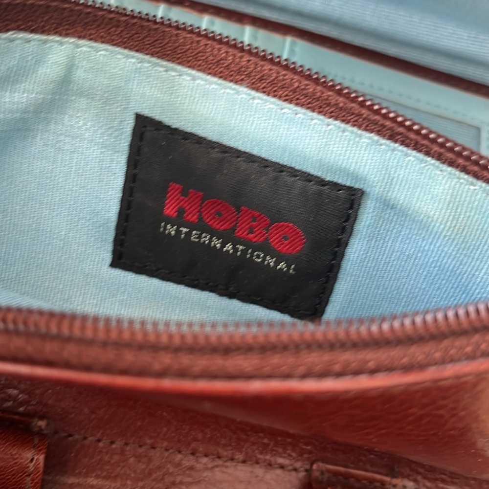 HOBO Burgundy Leather Crossbody Clutch - Picture 8 of 10